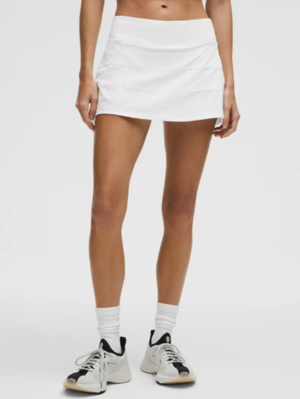 Lululemon Pace Rival Mini Skirt Running Tennis Athleisure Activewear White - 10